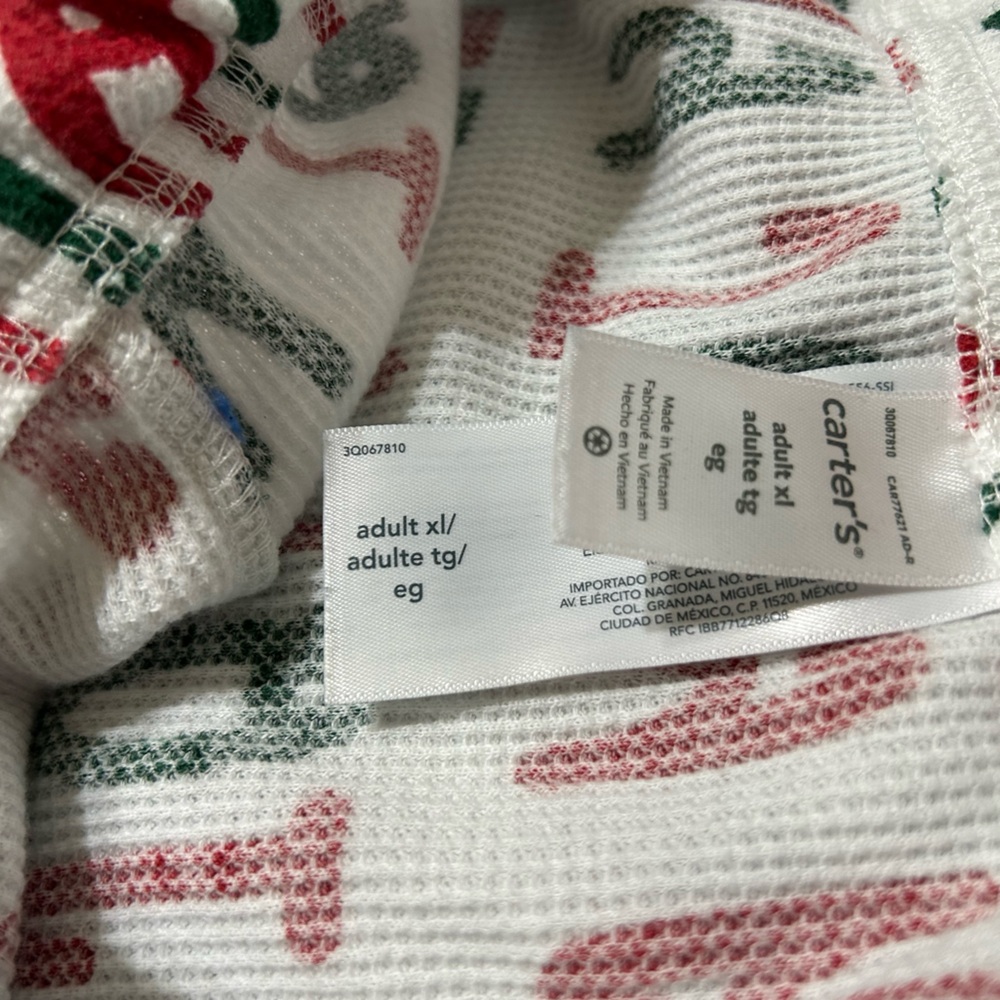 Carter's Adult Red and Green Christmas Pajamas - Picture 7 of 7